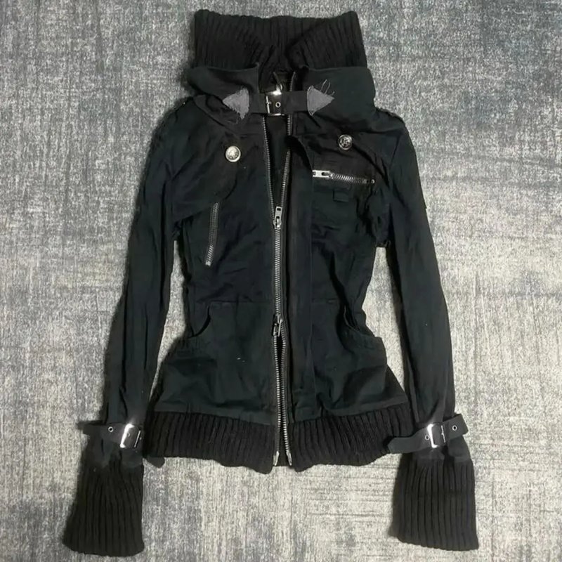 Stylish Black Hooded Jacket for Women