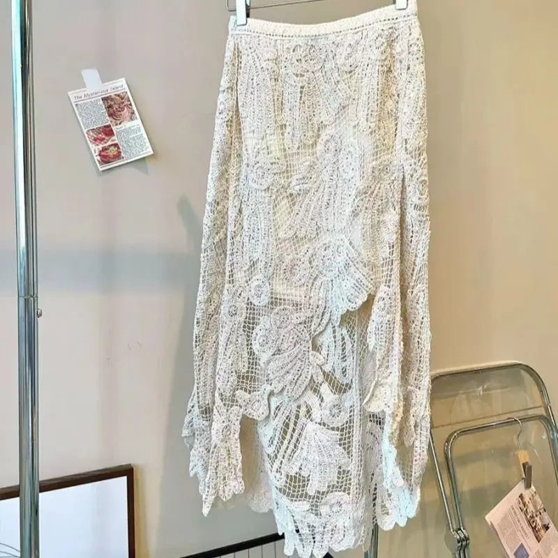 Bohemian Crochet Sequin Skirt