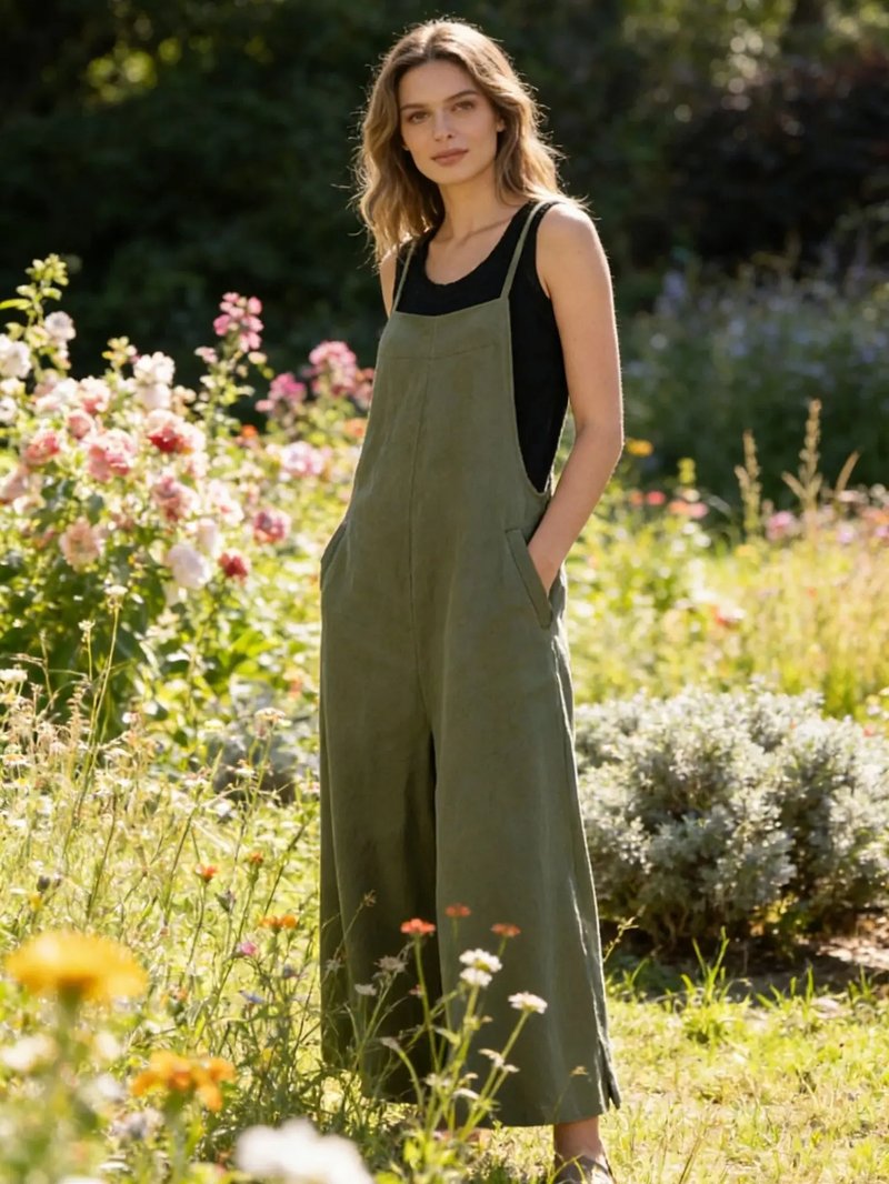 Summer Sleeveless Wide Leg Jumpsuit