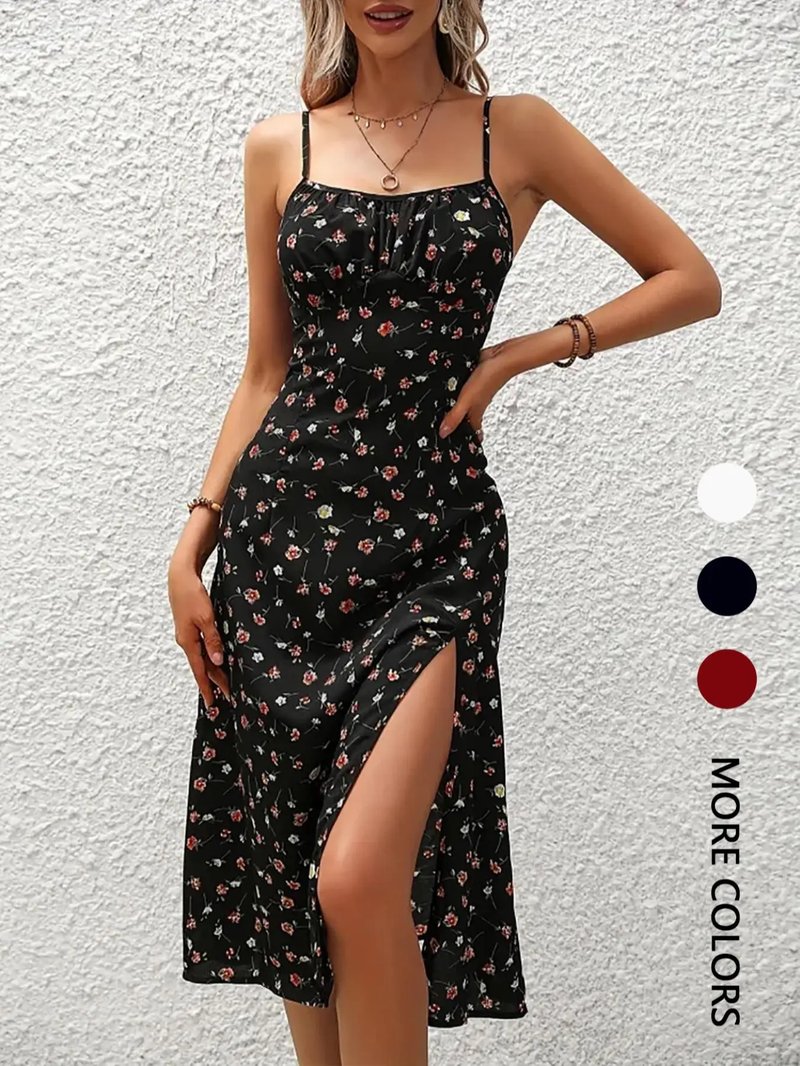 Bohemian Floral Midi Dress