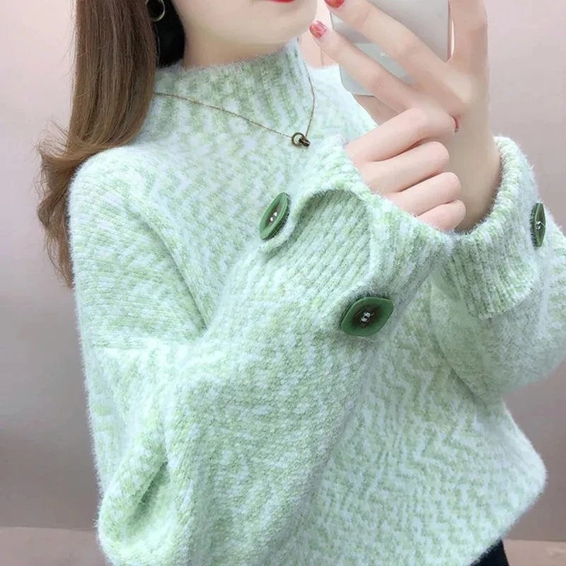 Cozy Chenille High Collar Sweater