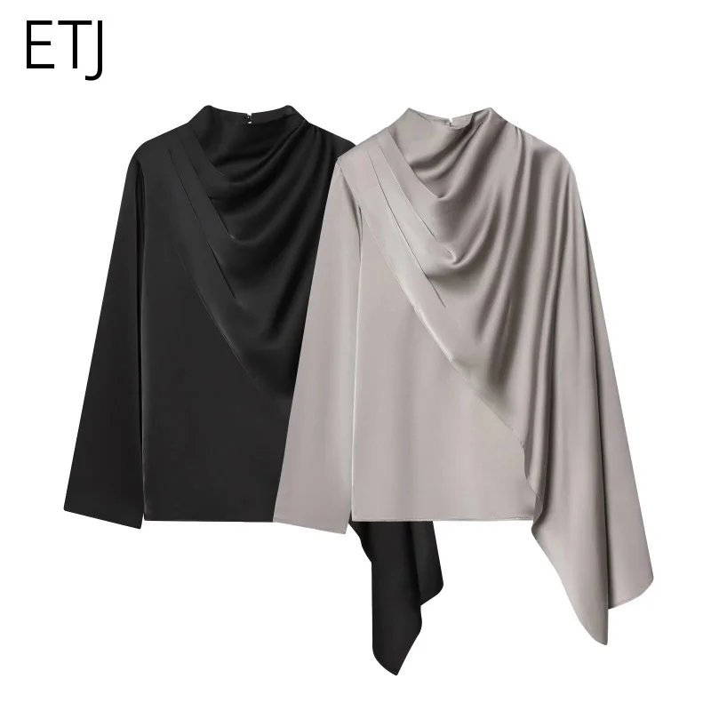 Elegant Asymmetrical Satin Top