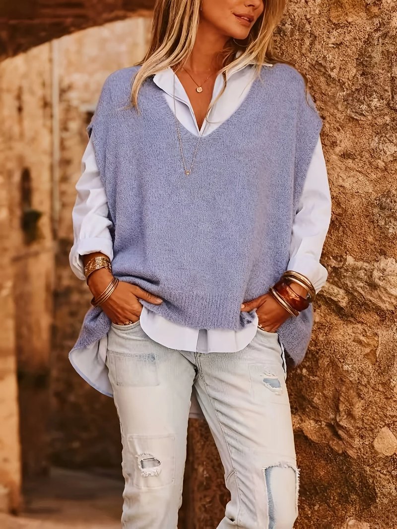 Versatile V-Neck Sweater Vest