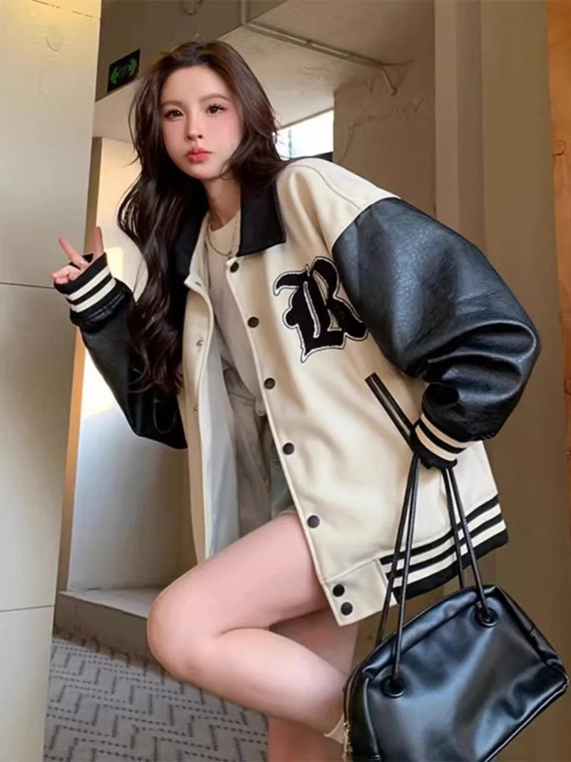 Trendy Oversized Baseball Jacket