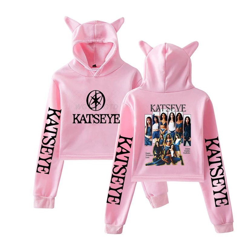 Cat Ear Crop Hoodie for Girls