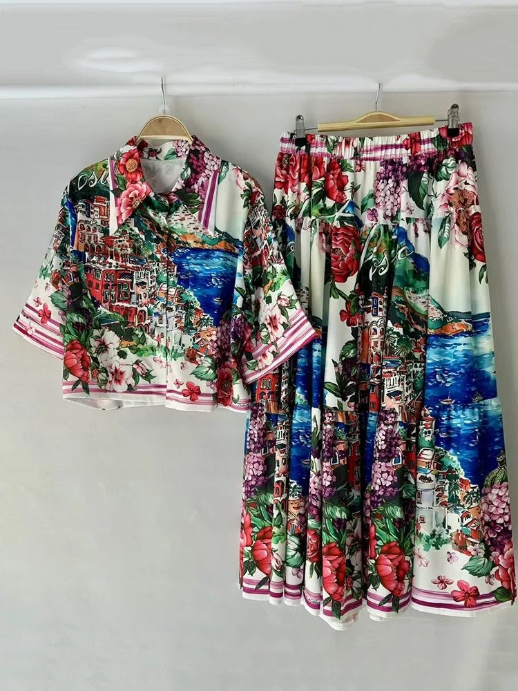 Retro Summer Women's Two-Piece Set