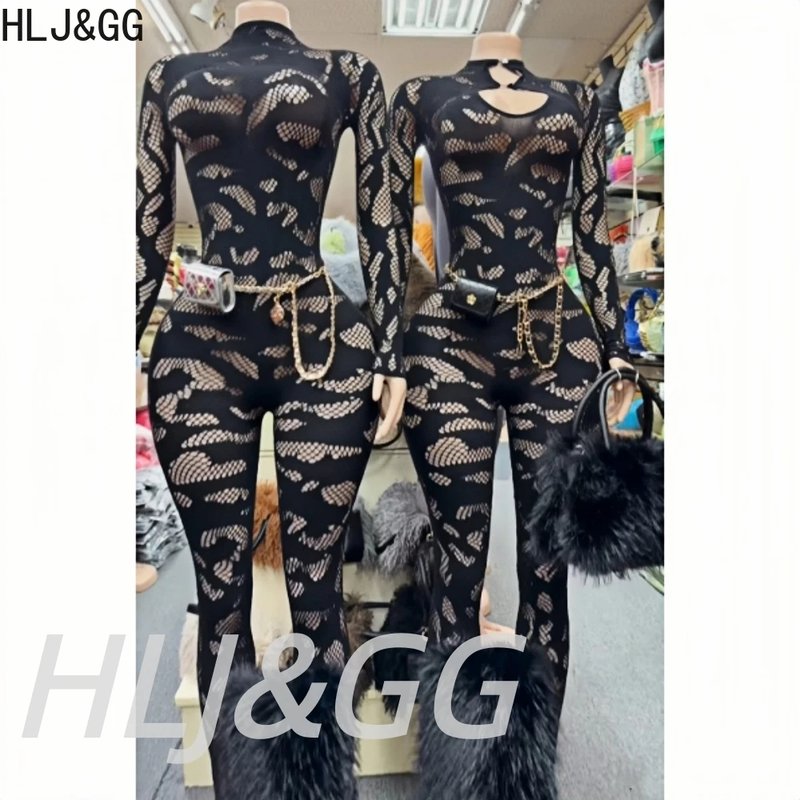 Lace Hollow Bodycon Playsuit