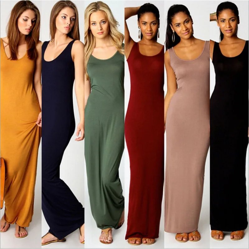Elegant Sleeveless Maxi Dress