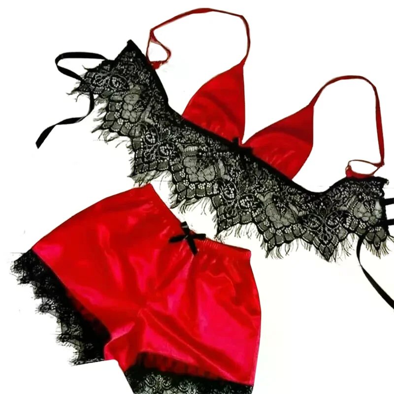 Elegant Lace Lingerie Sleepwear Set