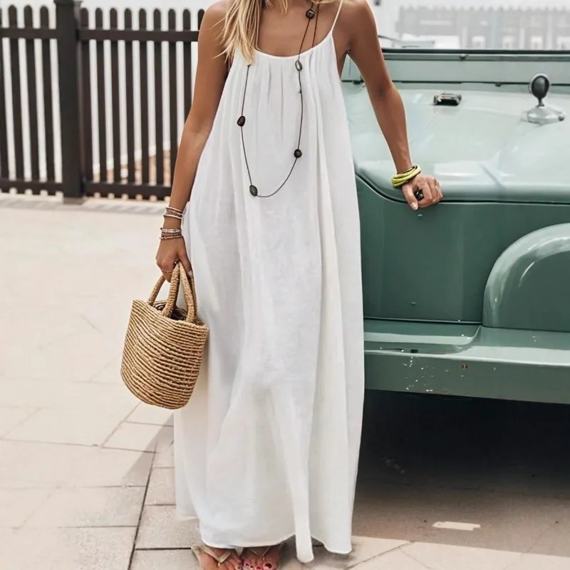 Casual Summer Spaghetti Strap Dress