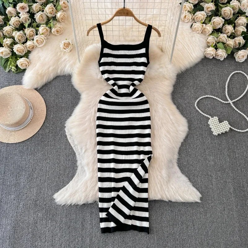 Chic Striped Bodycon Dress