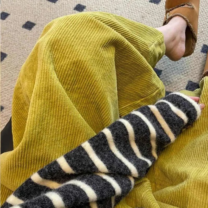 Plus Size Mustard Yellow Corduroy Pants