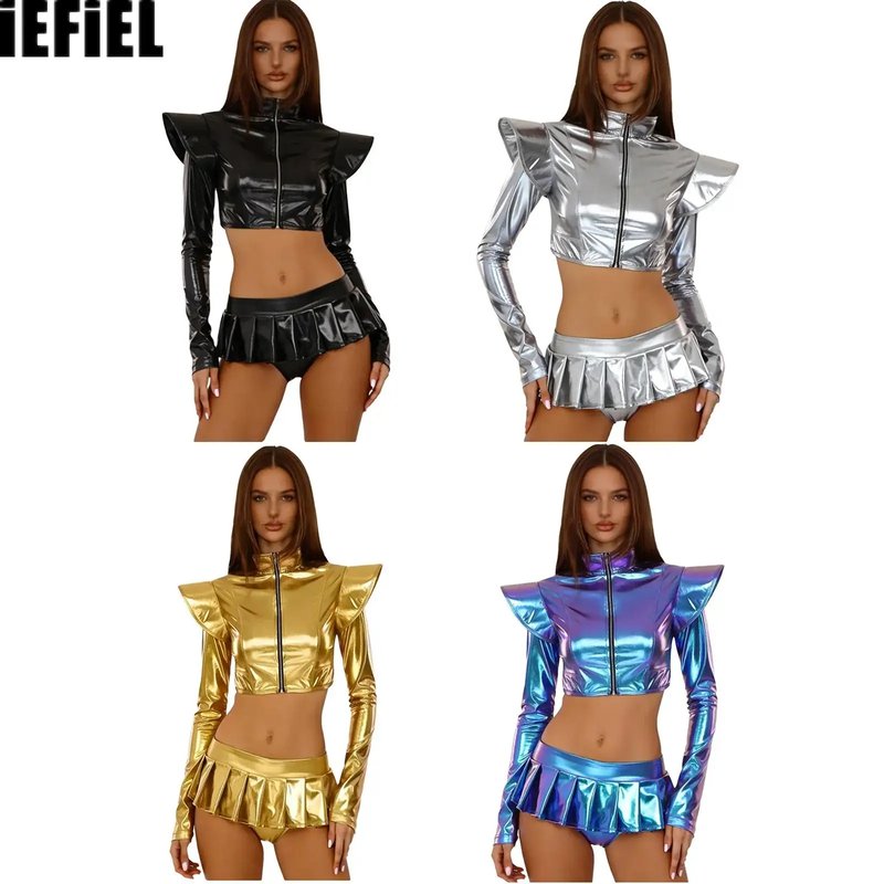Iridescent Metallic Party Outfit