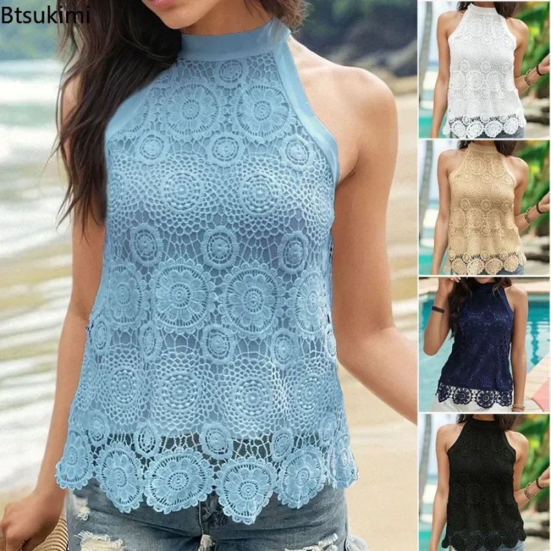Chic Lace Halter Top for Women