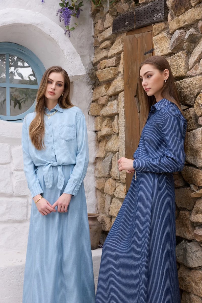 Chic Lyocell Denim Wrap Set