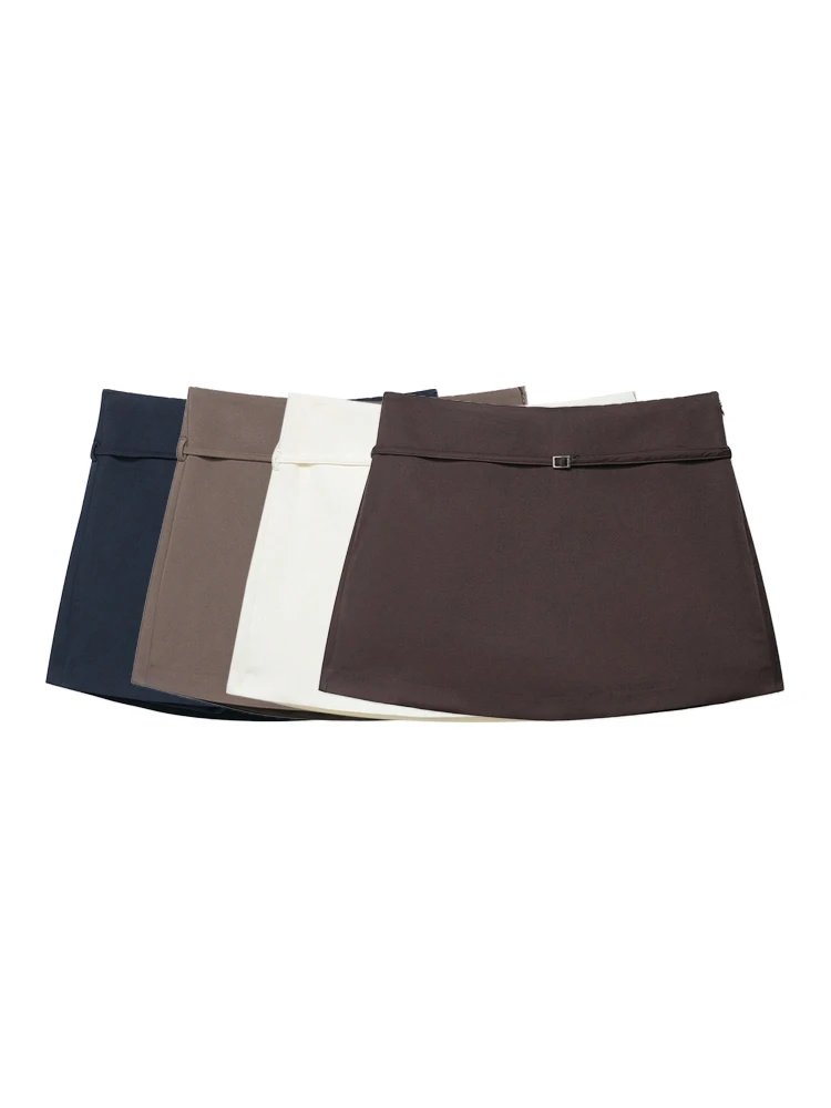 Chic Women's Solid Color Skort
