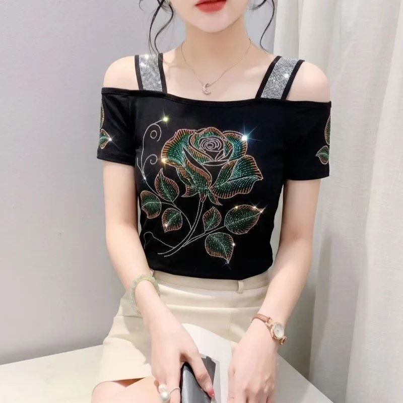 Stylish Summer Floral Mesh T-Shirt