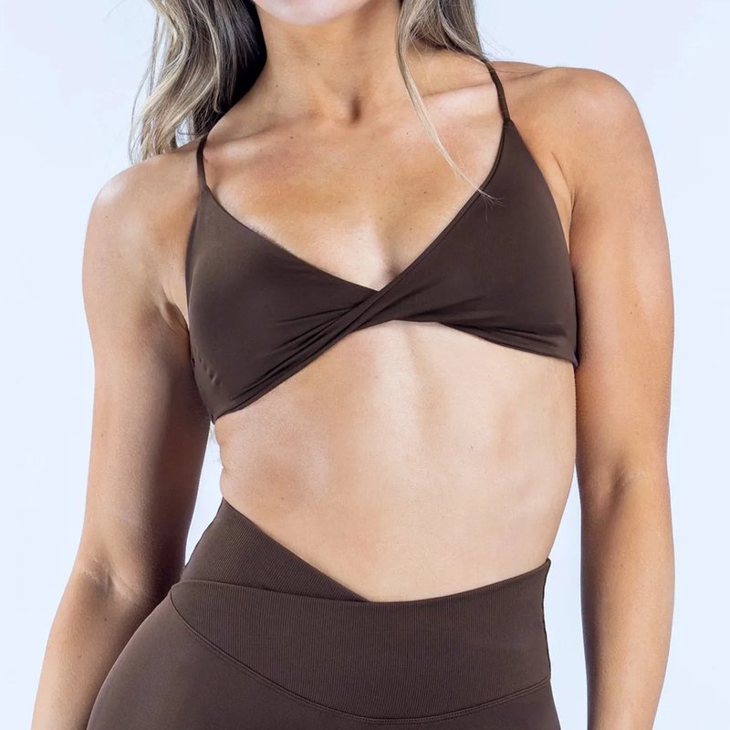 High Support Twist Front Sports Bra