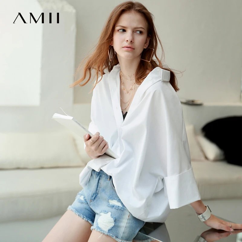 AMII Women's Casual Cotton Blouse