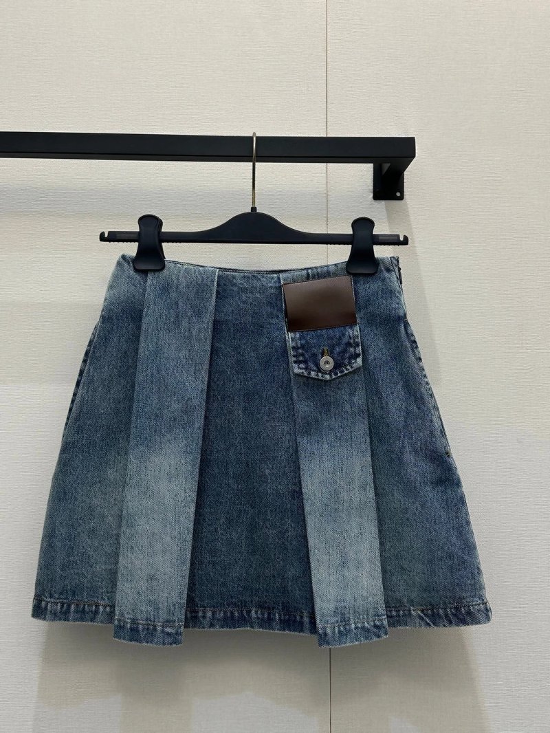 Vintage High-Waist Denim Skirt