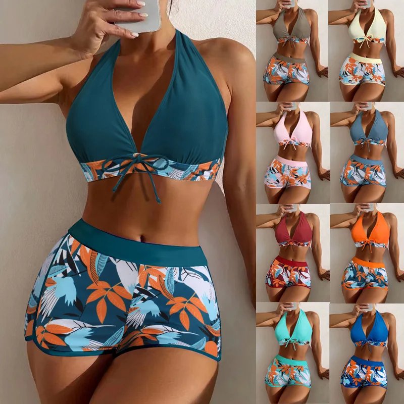 High Waist Printed Bikini Set