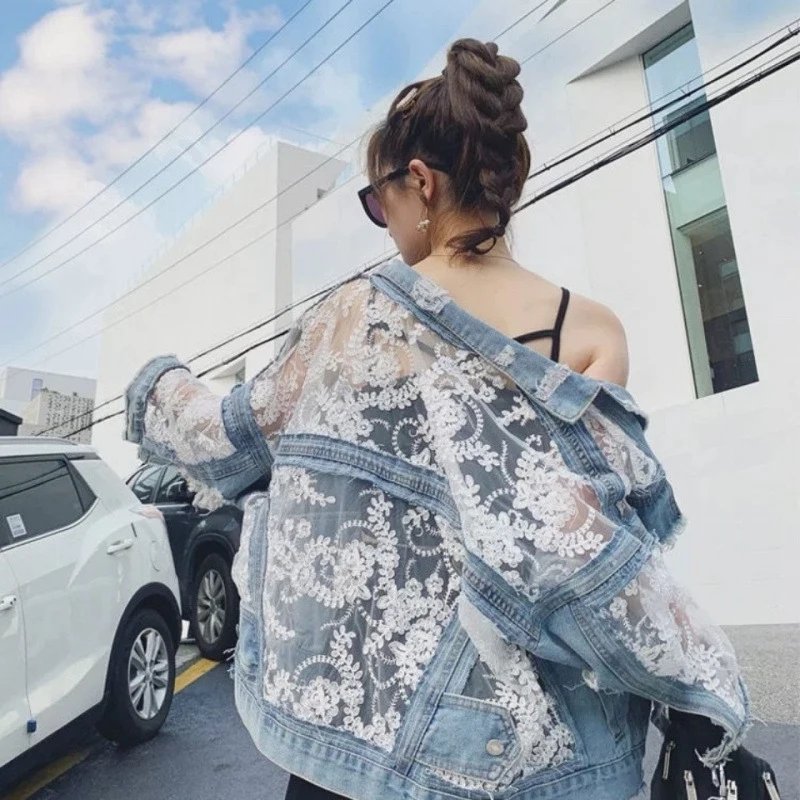 Embroidered Denim Jacket for Women