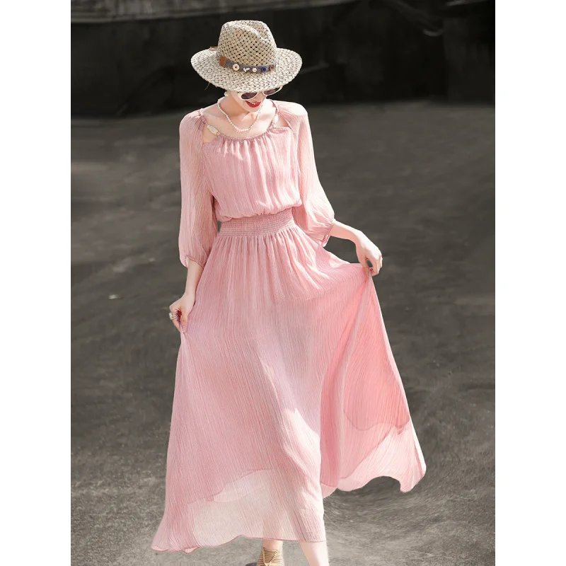 Chic Cold Shoulder Maxi Dress