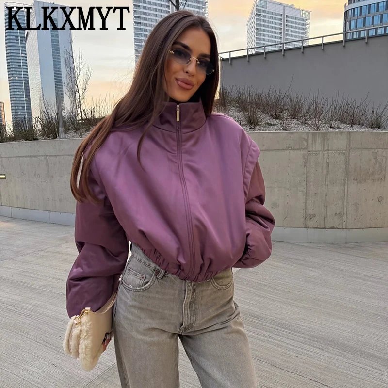Chic Satin Cropped Bomber Jacket