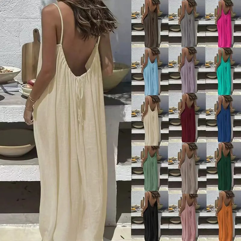 Chic Open-Back Women's Dress