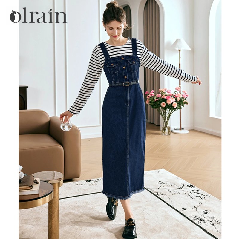 Vintage Denim Pinafore Dress