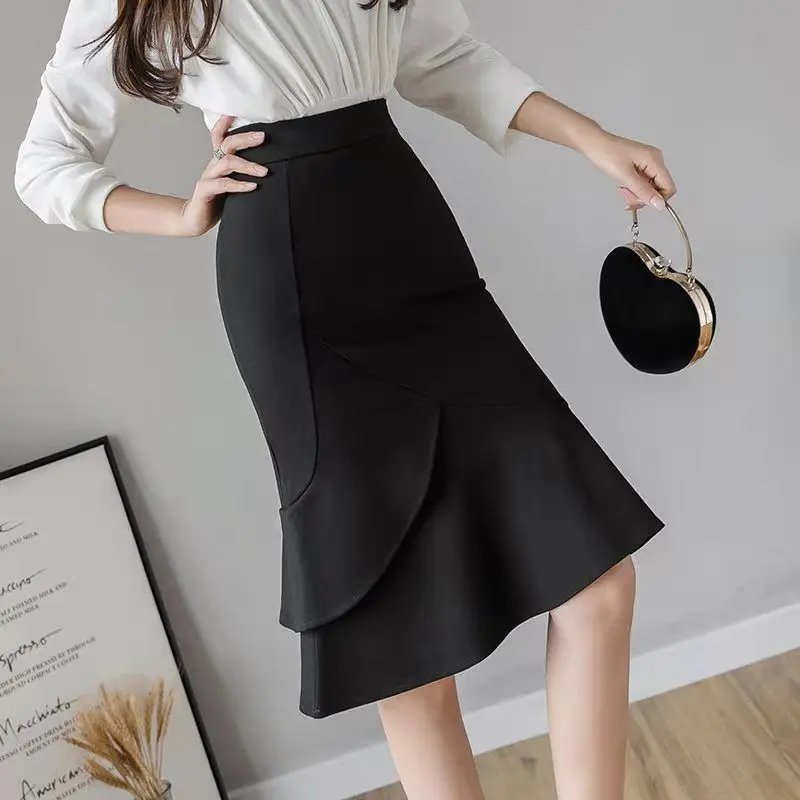 Elegant High Waist A-Line Skirt