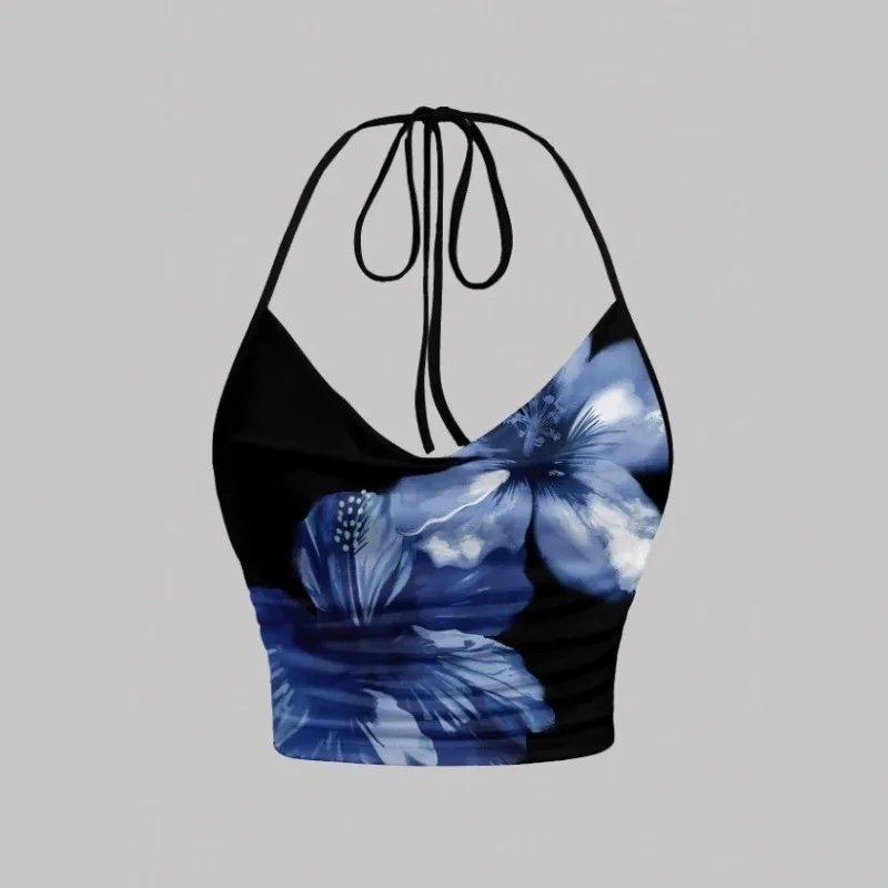 Trendy Tie-Dye Halter Crop Top