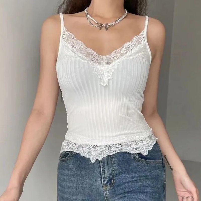 Elegant Lace V-Neck Tank Top