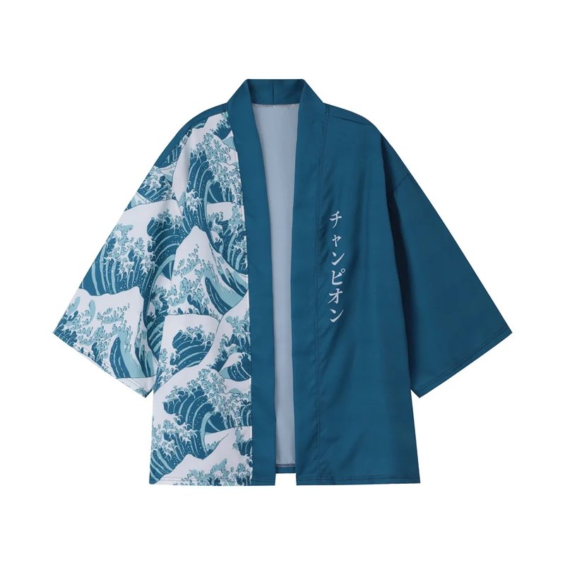 Men's Lightweight Ukiyoe Kimono Shirt