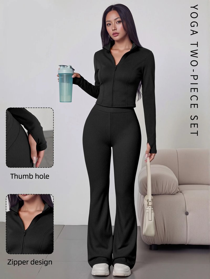 Chic Ribbed Knit Two-Piece Set