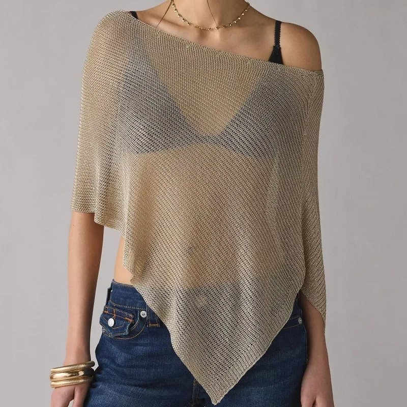 Chic Crochet Poncho for Women