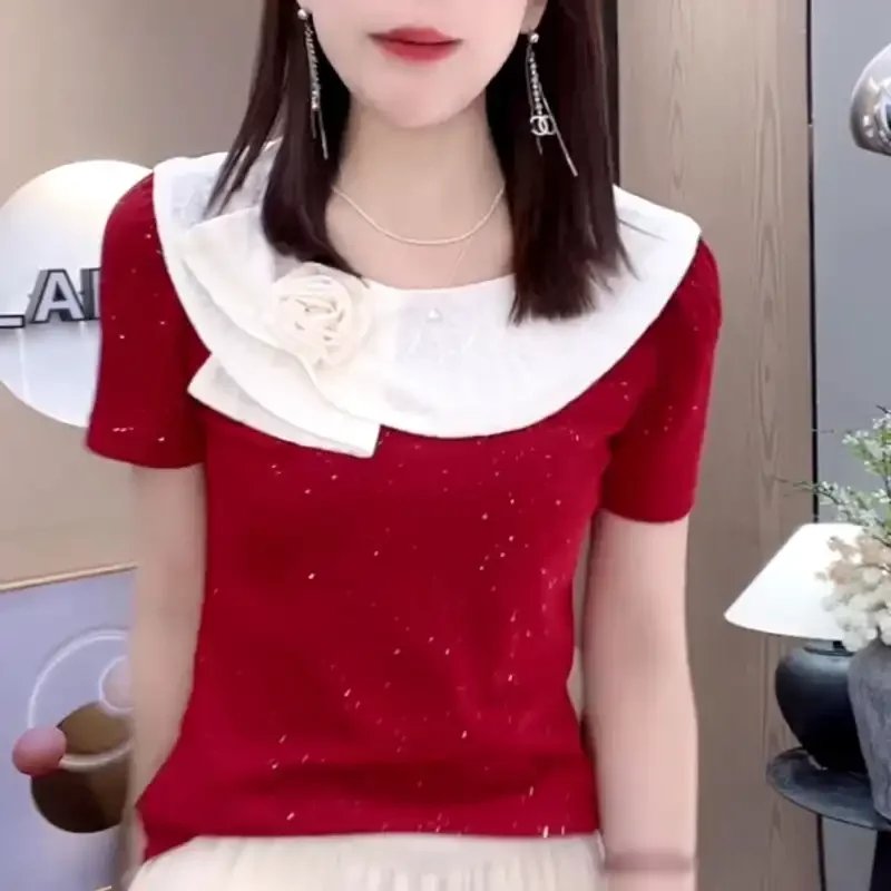Elegant Ruffle Collar Blouse