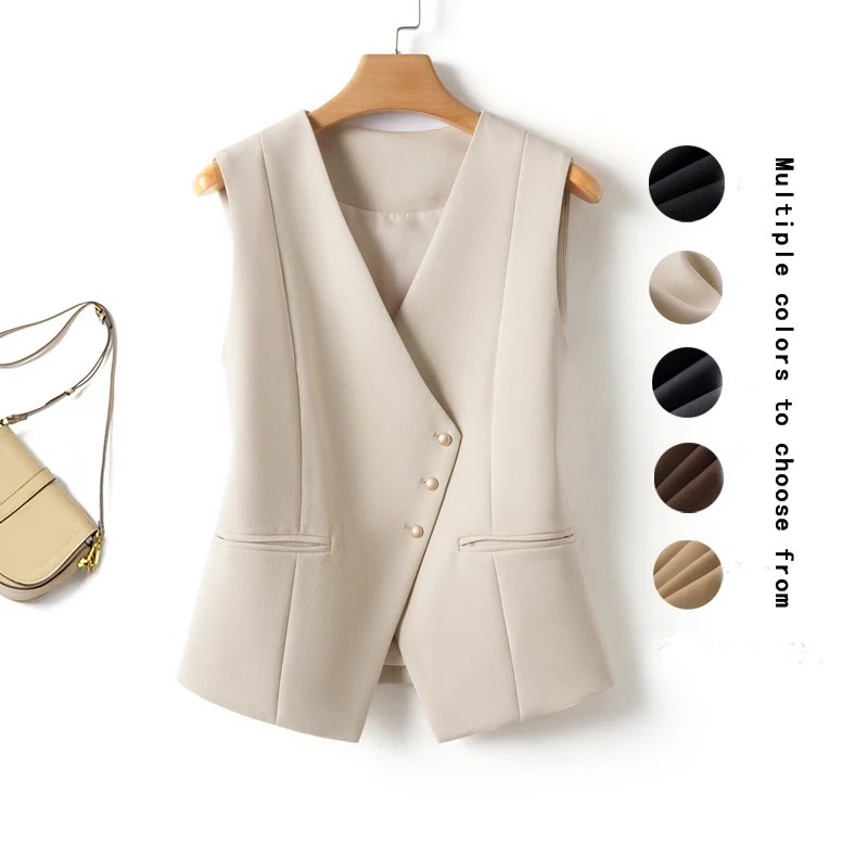 Chic V-Neck Women's Suit Vest