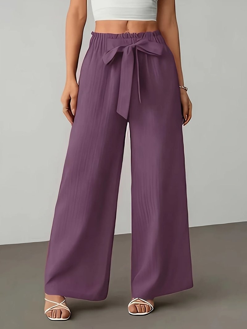 Chic Purple Wide-Leg Trousers