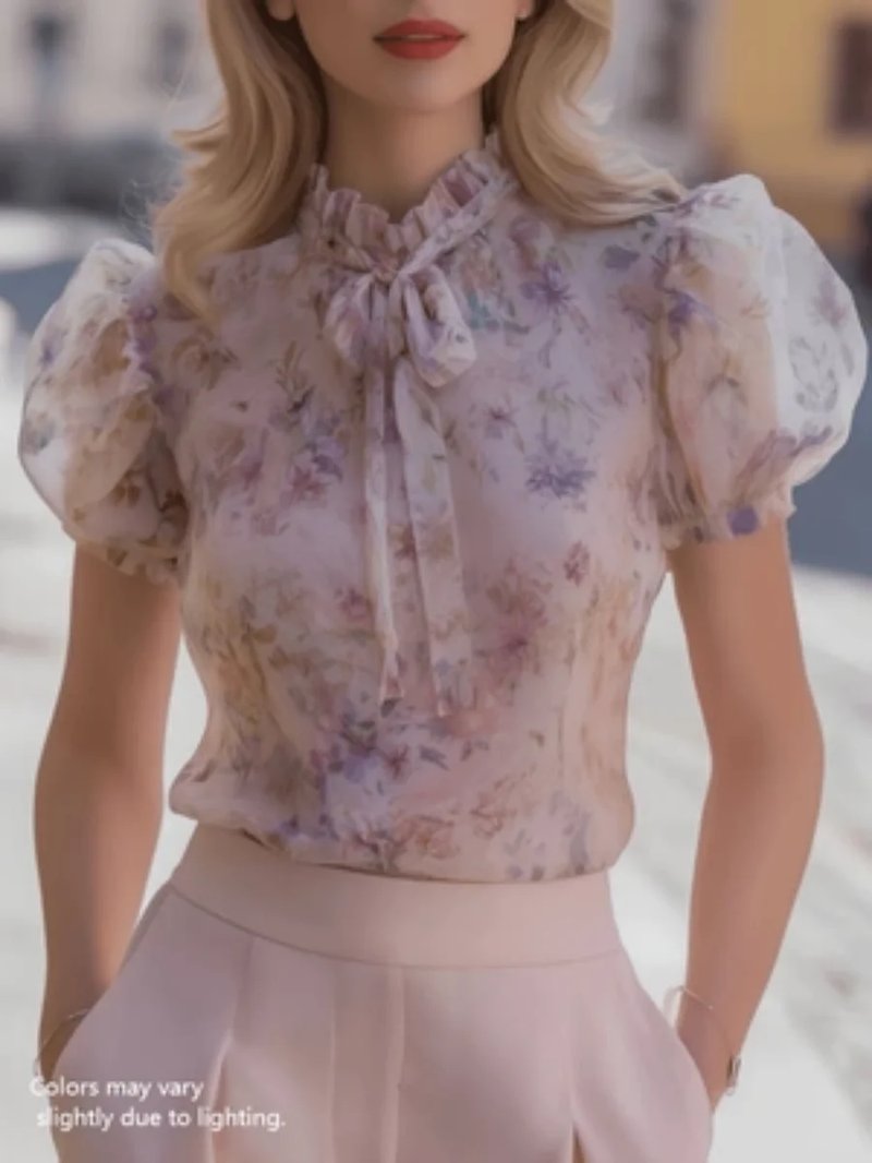 Elegant Floral Print Blouse