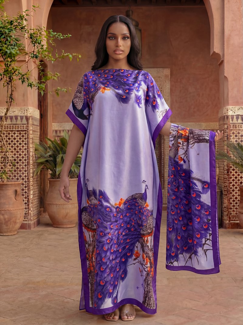 Stylish African Printed Abaya Dress