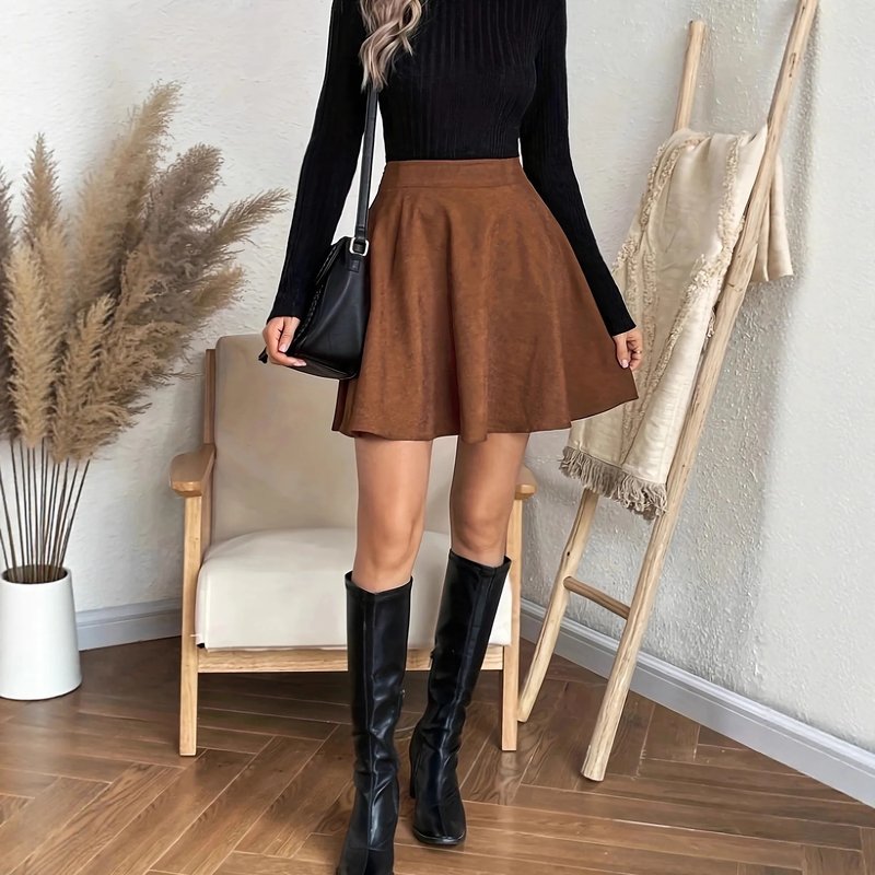 Vintage High Waist Corduroy Skirt