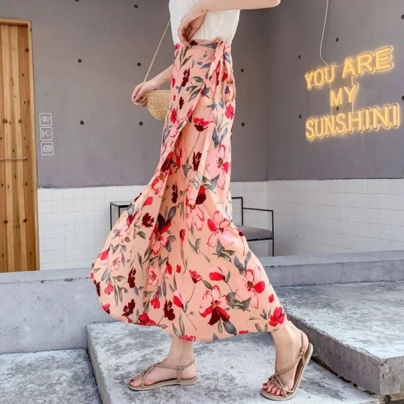 Floral Print Chiffon Summer Skirt