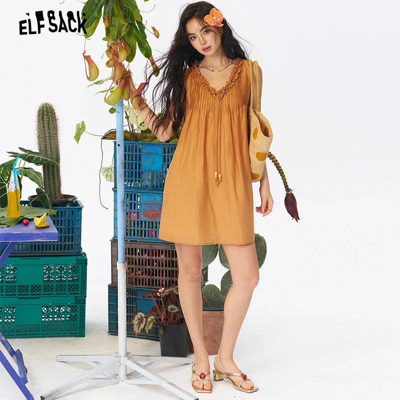 ELFSACK Women's Flowy Mini Dress