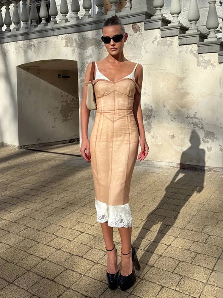 Chic Sheer Midi Dress for Summer