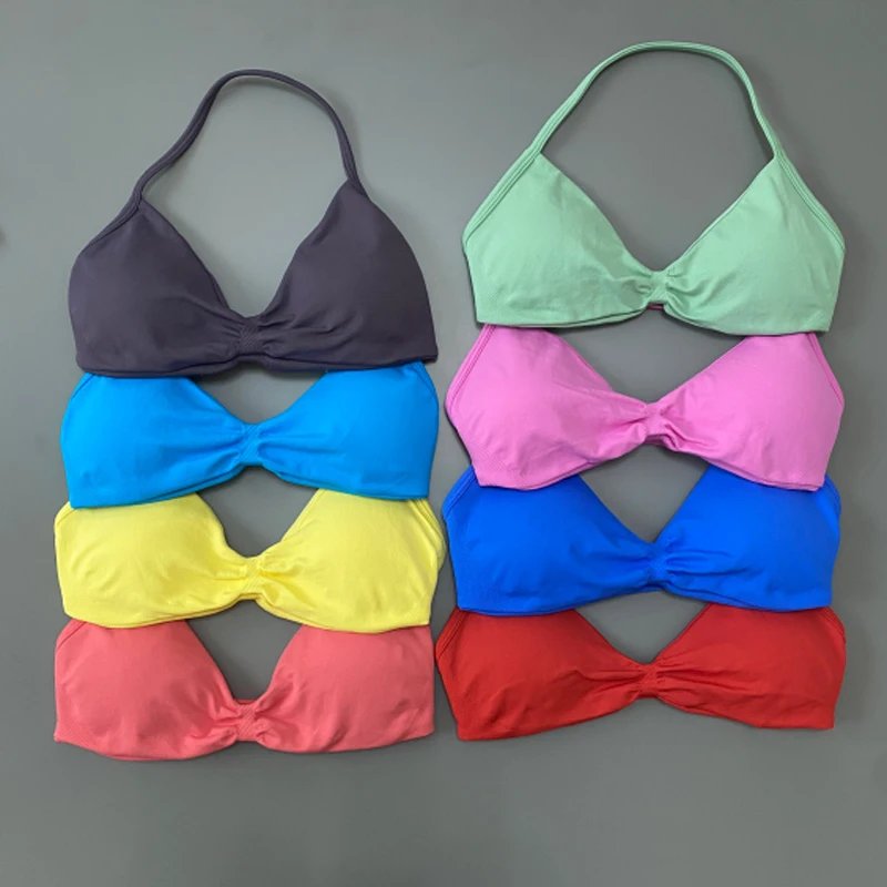 Twist Front Strappy Sports Bra