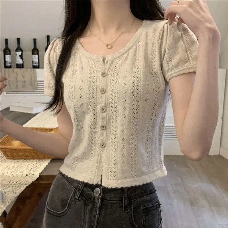 Chic Hollow Out Knitted Top
