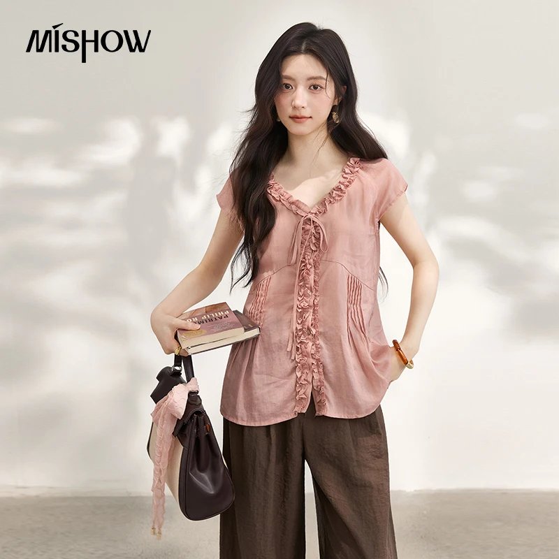 MISHOW Women's Summer Ruffle Blouse