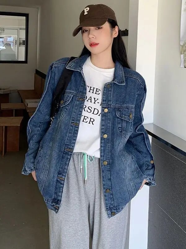 Plus Size Vintage Denim Jacket