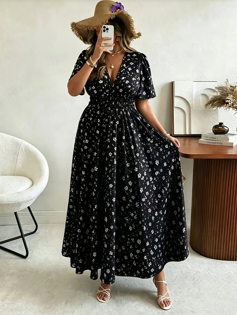 Plus Size Floral Maxi Dress